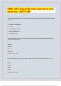 SBB- ABO Exam Review Questions and  answers&comma; VERIFIED&sol;&sol; LATEST EXAM PREDICTIONS UPDATES&comma; APPROVED&period; 