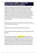 Real Property &lpar;MBE&rpar; - PRACTICE QUESTIONS AND ANSWERS 