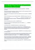 OSHA 10 Hour Final Exam 20 questions answered 100&percnt; Correct