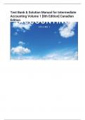 Test Bank & Solution Manual for Intermediate  Accounting Volume 1 &lbrack;8th Edition&rsqb; Canadian  Editio