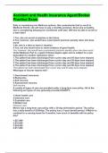 Accident and Health Insurance Agent&sol;Broker Practice Exam