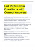 LAT 2023 Exam Questions with Correct Answers