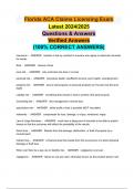 Florida ACA Claims Licensing Exam Latest 2024&sol;2025 Questions & Answers Verified Answers &lpar;100&percnt; CORRECT ANSWERS&rpar;