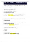 NAB Core Practice Exam Questions And Answers 