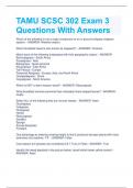 TAMU SCSC 302 Exam 3 Questions With Answers