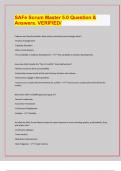 SAFe Scrum Master 5&period;0 Question &  Answers&period; VERIFIED&sol;&sol; LATEST EXAM PREDICTIONS UPDATES&comma; APPROVED&period; 