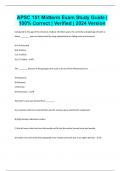 APSC 151 Midterm Exam Study Guide | 100% Correct | Verified | 2024 Version
