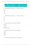 PRF 192 Exam Questions & Answers &vert; 100&percnt; Correct &vert; Verified &vert; 2024 Version