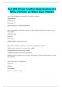 Top 200 Drugs Practice Quiz Questions &vert; 100&percnt; Correct &vert; Verified &vert; 2024 Version
