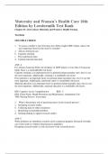 Test Bank Maternity and Women&rsquo;s Health Care 10th Edition by Lowdermilk 
