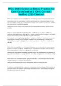 WGU D055 Evidence-Based Practice for Care Coordination | 100% Correct | Verified | 2024 Version