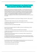 WGU C233 Employment Law Study Guide | 100% Correct | Verified | 2024 Version