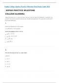 Sophia College Algebra Practice Milestone Final Study Guide 2024.