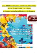 TEST BANK For Halter Varcarolis' Foundations of Psychiatric-Mental Health Nursing, 9th Edition by Margaret Jordan Halter, Verified Chapters 1 - 36 [Updated Version 2024]