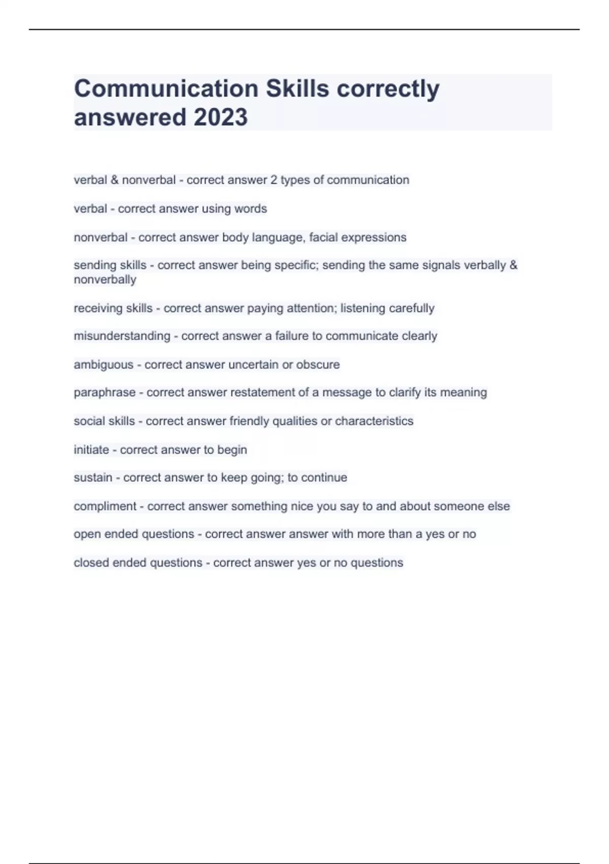 WHAT IS COMMUNICATION SHORT ANSWER QUESTION visual data 4