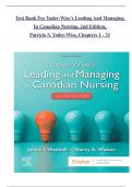 TEST BANK For Yoder-Wise&rsquo;s Leading And Managing In Canadian Nursing&comma; 2nd Edition&comma; Patricia S&period; Yoder-Wise&comma; Verified Chapters 1 - 32&comma; Complete Newest Version