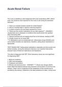 Acute Renal Failure questions and answers 