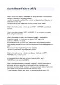 Acute Renal Failure &lpar;ARF&rpar; questions and answers 