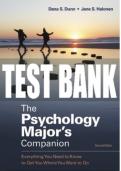 Test Bank For The Psychology Major's Companion - Second Edition ©2020 All Chapters - 9781319254551