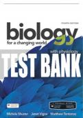 Test Bank For Scientific American Biology for a Changing World with Physiology - Fourth&nbsp;Edition &copy;2021 All Chapters - 9781319363314
