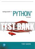 Test Bank For Starting Out with Python 6th Edition All Chapters - 9780137871209