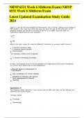 NRNP 6531 Week 6 Midterm Exam) NRNP  6531 Week 6 Midterm Exam Latest Updated Examination Study Guide  2024