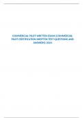 COMMERCIAL PILOT WRITTEN EXAM (COMMERCIAL PILOT CERTIFICATION WRITTEN TEST QUESTIONS AND ANSWERS) 2024