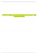 FTCE K-6 Subject Area Test Questions and Answers 2024 (Verified Answers)