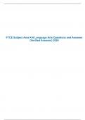 FTCE Subject Area K-6 Language Arts Questions and Answers (Verified Answers) 2024