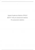 Applied Healthcare Statistics (PAQO)  (MATH 1100) pre-assessment-statistics