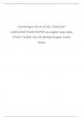 Cambridge's AS (A LEVEL) ENGLISH LANGUAGE EXAM NOTES as-english-lang-notes STUDY GUIDE CIE AS (9093)