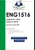 ENG1516 Assignment 1 (QUALITY ANSWERS) 2024