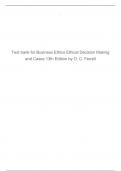 Test bank for Business Ethics Ethical Decision Making and Cases 13th Edition by O. C. Ferrell