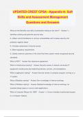 UPDATED CREST CPSA - Appendix A: Soft Skills and Assessment Management Questions and Answers