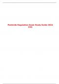 Pesticide Regulation Exam Study Guide 2024 (CA)