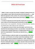 ENCE 325 Final Exam Real Actual Questions and Answers