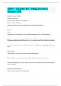 A&P 1 Chapter &num;5 - Integumentary System AYA Question and answers latest update 