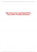 QAC Exam Laws and Regulations Test (100% Verified Answers)
