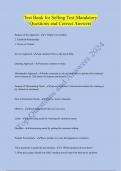 Test Bank for Selling Test&colon;Mandatory Questions and Correct Answers 