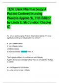 TEST Bank Pharmacology A  Patient-Centered Nursing  Process Approach, 11th Edition  by Linda E. McCuistion Chapter  50