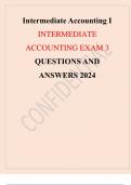 Intermediate Accounting I INTERMEDIATE ACCOUNTING EXAM 3 QUESTIONS AND ANSWERS