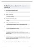 8th Grade Bar Exam Questions  Answers 20232024