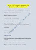 Pearson VUE&colon; Casualty Insurance Top  Questions and Correct Answers