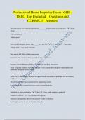 Professional Home Inspector Exam NHIE &sol;  TREC Top Predicted Questions and  CORRECT Answers
