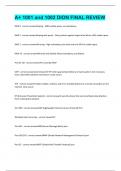 A&plus; 1001 and 1002 DION FINAL REVIEW Question and answers latest update 