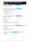 Pediatric CCRN -  Questions And Answers 