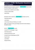 Pediatric CCRN&colon; Multisystem Questions And Answers 