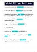 Pediatric CCRN &ndash; Neuro Questions And Answers 