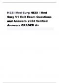 HESI Med-Surg HESI &sol; Med Surg V1 Exit Exam Questions and Answers 2023 Verified Answers GRADED A