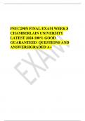PSYC290N FINAL EXAM WEEK 8 CHAMBERLAIN UNIVERSITY LATEST 2024 100% GOOD GUARANTEED  QUESTIONS AND ANSWERSIGRADED A+ 